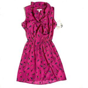 Accidentally in Love Magenta Bird Dress (small)